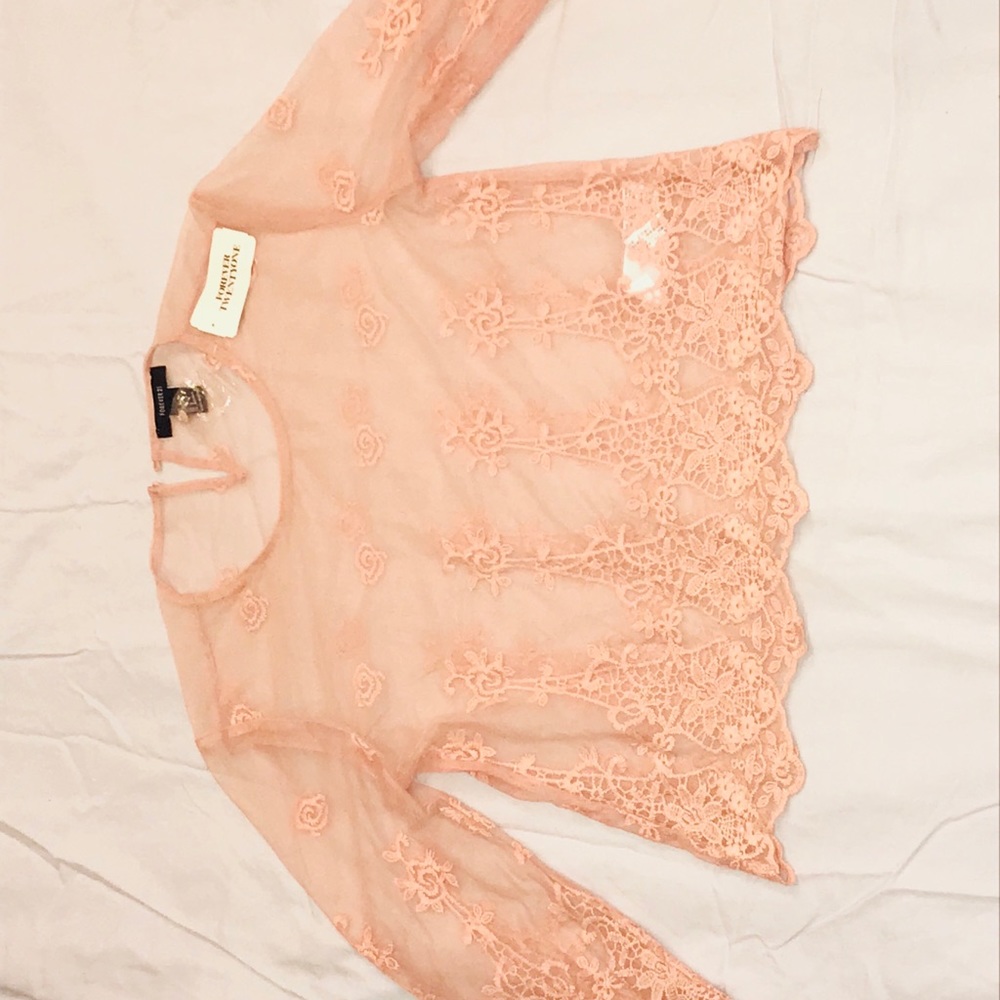 See through flower crop top